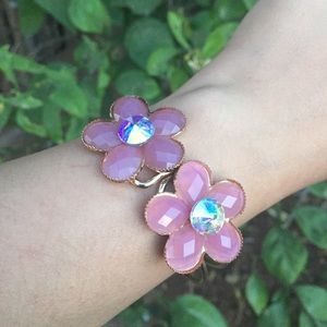 Floral clamp Bracelet